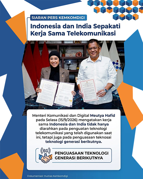Perkuat Teknologi Masa Depan, Indonesia dan India Sepakati Kerja Sama Telekomunikasi